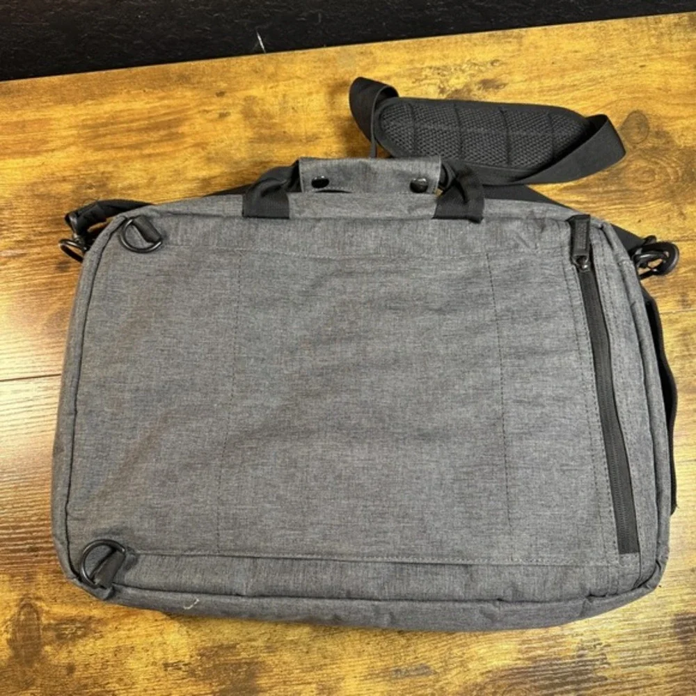 Kenneth‎ Cole Reaction Grey Polyester Laptop Messenger Briefcase Bag Mens OS